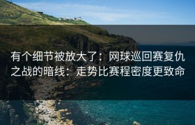 有个细节被放大了：网球巡回赛复仇之战的暗线：走势比赛程密度更致命