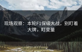 现场观察：本轮F1保级大战，别盯着大牌，盯变量